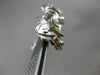 ESTATE LARGE .74CT FANCY YELLOW DIAMOND 14KT WHITE GOLD 3D X LOVE STUD EARRINGS