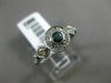 ESTATE .50CT WHITE & BLUE DIAMOND 14KT WHITE GOLD 3D ROUND & SQUARE PROMISE RING