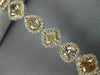 ESTATE 8.84CT WHITE & PINK DIAMOND 18KT WHITE & ROSE GOLD HALO TENNIS BRACELET