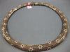 WIDE 58.78CT DIAMOND & AAA SMOKEY TOPAZ 14KT ROSE GOLD ETERNITY TENNIS NECKLACE