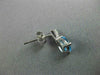 ESTATE 2.02CT DIAMOND & AAA BLUE TOPAZ 14K WHITE GOLD TEAR DROP HANGING EARRINGS