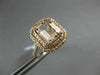LARGE 2.49CT DIAMOND & AAA MORGANITE 14KT ROSE GOLD OCTAGON HALO ENGAGEMENT RING