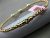 ESTATE .35CT DIAMOND 14KT WHITE & ROSE GOLD PAST PRESENT FUTURE BANGLE BRACELET
