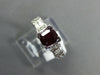 1.61CT DIAMOND & AAA RUBY 18KT WHITE GOLD 3D EMERALD CUT & ROUND ENGAGEMENT RING