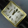 ESTATE LARGE LONGINES 14KT YELLOW GOLD 3D RECTANGULAR SQUARE MENS WATCH #26546