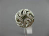 ESTATE .34CT DIAMOND 14KT WHITE GOLD MULTI WAVE CIRCULAR OPEN FILIGREE FUN RING