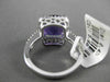 ESTATE 6.03CTW DIAMOND & AAA AMETHYST 14KT WHITE GOLD FILIGREE CLASSIC HALO RING
