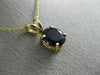 ESTATE 1.35CT AAA PURPLE SAPPHIRE 14KT YELLOW GOLD OVAL FLOATING PENDANT #26239