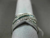 ESTATE LARGE .60CT WHITE & BLUE DIAMOND 14K WHITE GOLD CRISS CROSS LOVE FUN RING