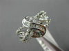 ESTATE 1.26CT DIAMOND 18K WHITE GOLD 3D MULTI ROW CRISS CROSS LOVE INFINITY RING