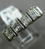ESTATE WIDE 1.50CT DIAMOND 14KT WHITE GOLD 3D FIVE STONE ANNIVERSARY RING #1345
