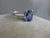 ESTATE 2.09CTW DIAMOND TANZANITE 14K W GOLD PAVE SPLIT BAND COCKTAIL RING #20500