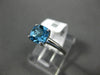 ESTATE 1.20CT AAA BLUE TOPAZ 14KT WHITE GOLD 3D SQUARE SOLITAIRE PROMISE RING
