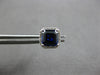 2.49CT DIAMOND & AAA SAPPHIRE 14KT WHITE GOLD EMERALD CUT & ROUND STUD EARRINGS