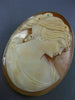 ESTATE EXTRA LARGE 14KT YELLOW GOLD HANDCRAFTED LADY CAMEO PENDANT BROOCH #21871