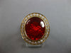 LARGE 5.36CT DIAMOND & AAA FIRE OPAL 14KT YELLOW GOLD OVAL HALO ENGAGEMENT RING