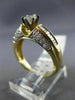 ESTATE 1.20CT ROUND & BAGUETTE DIAMOND 14KT YELLOW GOLD CLASSIC ENGAGEMENT RING