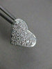 ESTATE 1.70CTW DIAMOND PAVE HEART 14KT WHITE GOLD EARRINGS 18MM E/F VVS #21492