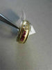 ANTIQUE WIDE ROUND .32CTW RUBY DIAMOND 14KT TWO TONE COCKTAIL WEDDING RING