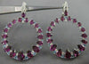 LARGE 10.57CT DIAMOND & AAA BLUE TOPAZ AMETHYST 14KT WHITE GOLD HANGING EARRINGS