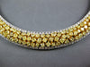 LARGE 51.48CT WHITE & FANCY YELLOW DIAMOND 18KT TWO TONE GOLD 3D TENNIS NECKLACE