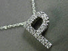 ESTATE LARGE .21CT DIAMOND 14KT WHITE GOLD 3D "P" FLOATING INITIAL PENDANT 18476