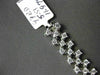 ESTATE WIDE 5.51CT DIAMOND 18KT WHITE GOLD 3D THREE ROW FLEXIBLE TENNIS BRACELET