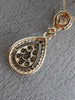 ESTATE .45CT WHITE & CHOCOLATE FANCY DIAMOND 14K ROSE GOLD 3D TEAR DROP PENDANT