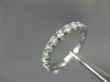 ESTATE .75CT DIAMOND 14K WHITE GOLD 3D 3mm SHARE PRONG WEDDING ANNIVERSARY RING