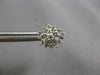 ESTATE .40CT DIAMOND 14KT WHITE GOLD 3D CLASSIC CLUSTER SNOWFLAKE STUD EARRINGS