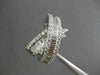 ANTIQUE WIDE 2.54CT DIAMOND 14KT WHITE GOLD CROSS OVER BAND COCKTAIL RING