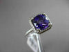 ESTATE 2.50CT DIAMOND & AAA EXTRA FACET AMETHYST 14KT WHITE GOLD 3D HALO RING