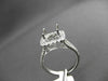 ESTATE 1.03CT DIAMOND 18K WHITE GOLD SQUARE FILIGREE SEMI MOUNT ENGAGEMENT RING