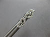 ESTATE SMALL .10CT DIAMOND 14KT WHITE GOLD 3D OPEN HEART LOVE STUD EARRINGS