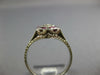 ANTIQUE .34CT DIAMOND & AAA RUBY 18K WHITE GOLD 3D CLUSTER ENGAGEMENT RING 26872