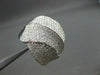 ESTATE WIDE 2.31CT DIAMOND 14KT WHITE GOLD LARGE WAVE FUN RING ONE OF A KIND!!