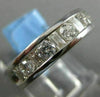 ESTATE 1.0CT DIAMOND 14KT WHITE GOLD 3D CHANNEL SEMI ETERNITY ANNIVERSARY RING