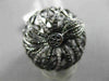 ESTATE MASSIVE 2.10CT WHITE & BLACK DIAMOND 18K BLACK GOLD FILIGREE PUMPKIN RING