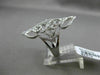 ESTATE LARGE .46CT ROUND DIAMOND 14KT WHITE GOLD OPEN FILIGREE FLUER DE LIS RING