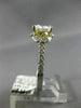 ESTATE 2.19CT DIAMOND & AAA YELLOW SAPPHIRE 14KT WHITE GOLD 3D ENGAGEMENT RING