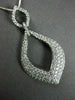 ESTATE .80CT ROUND DIAMOND 18KT WHITE GOLD 3D RAINDROP PENDANT & CHAIN BEAUTIFUL