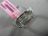 ESTATE WIDE 1.47CT ROUND & PRINCESS DIAMOND 18KT WHITE GOLD 3D MULTI ROW RING