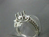 ESTATE .85CT DIAMOND 18KT WHITE GOLD FILIGREE SEMI MOUNT ENGAGEMENT RING #2423