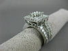 ESTATE EXTRA LARGE 2.30CT DIAMOND 14KT WHITE GOLD 3D SQUARE HALO ENGAGEMENT RING