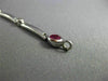 ESTATE 1.71CT DIAMOND & AAA RUBY 14KT WHITE GOLD 3D ETOILE BEZEL TENNIS BRACELET