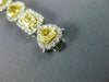 ESTATE LARGE 15.97CT WHITE & FANCY YELLOW DIAMOND 18K 2TONE GOLD TENNIS BRACELET