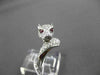 ESTATE LARGE 1.08CTW DIAMOND & AAA RUBY 18KT WHITE GOLD 3D PANTHER COCKTAIL RING