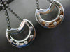 ESTATE LARGE 1.20CT DIAMOND 14KT WHITE & BLACK GOLD 3D ETOILE HANGING EARRINGS