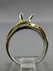 ESTATE .50CT DIAMOND 14K WHITE & YELLOW GOLD INFINITY SEMI MOUNT ENGAGEMENT RING