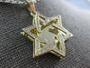 .42CT DIAMOND 14KT YELLOW GOLD 3D DOUBLE PLATED STAR OF DAVID FLOATING PENDANT